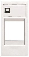 Лицевая панель ABB Niessen Zenit для 1-м. 1 мод. розетки RJ45/RJ11N2118.1 BL белый картинка